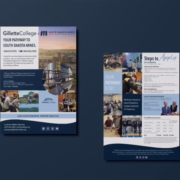 Flyer for Gillette College Engineering Program