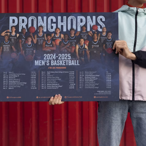Schedule Poster for GC Men's Basketball