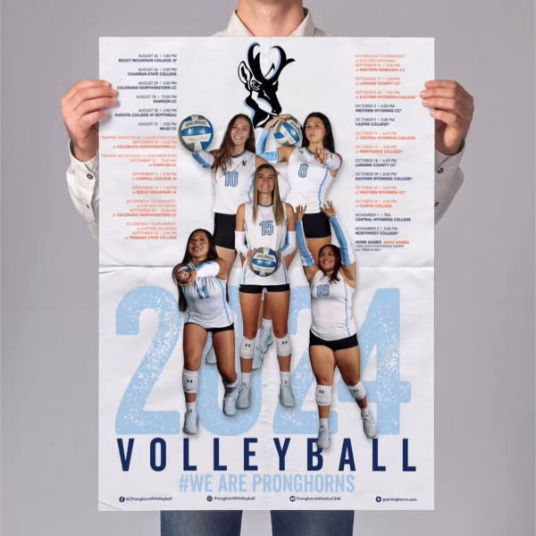 Schedule Poster for GC Volleyball