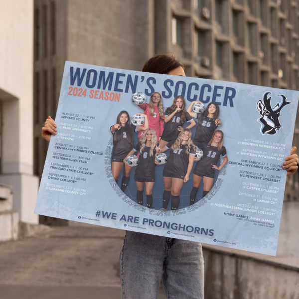 Schedule Poster for GC Women's Soccer